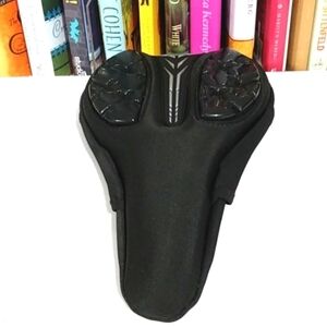 BLACK GEL CUSHIONED BICYCLE SEAT COVER BIKE SEAT COVER NWT